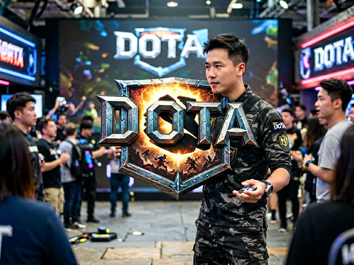 Dota 2 游戏标志与竞技画面